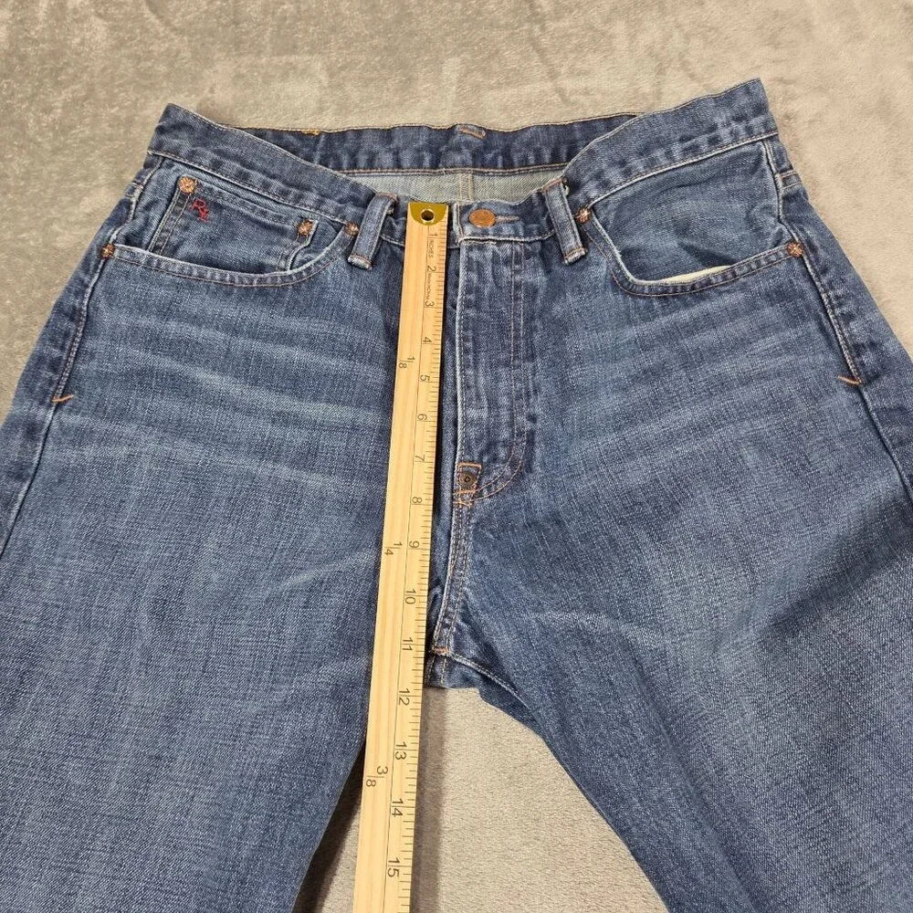 Polo Ralph Lauren Jeans Mens 32X30 Blue Vintage 67 Distressed Straight Leg Denim